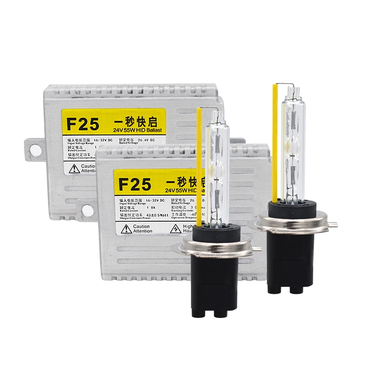 24 В 55 Вт фара для грузовика и лодки HID Xenon Kit 55 Вт F25 HID балласт 5500 К Быстрый яркий ксенон H1 H7 H11 HB3 HB4 9012 D2H лампа для фары