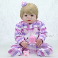 bebes rebirth doll 58cm all vinyl silicone rebirth baby doll com corpo de silicone menina christmas surprice gift lol doll