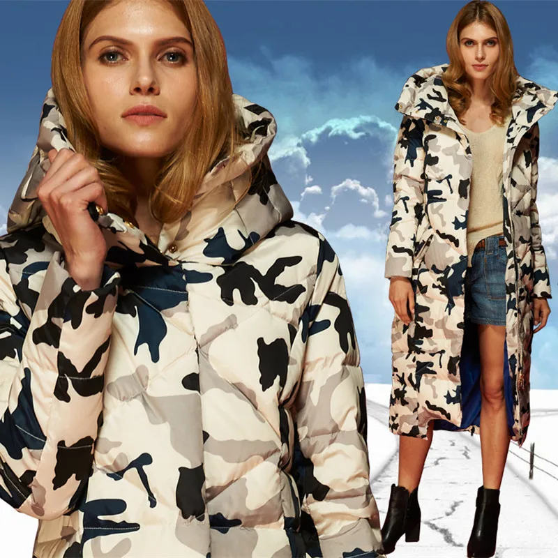 (Лорд мех) зимние женские парки с принтом пальто капюшоном 80% утиный пух модная