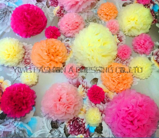 6 дюймов/10 дюймов/12 дюймов папиросная бумага pom poms 33 шт шарики из искусственных