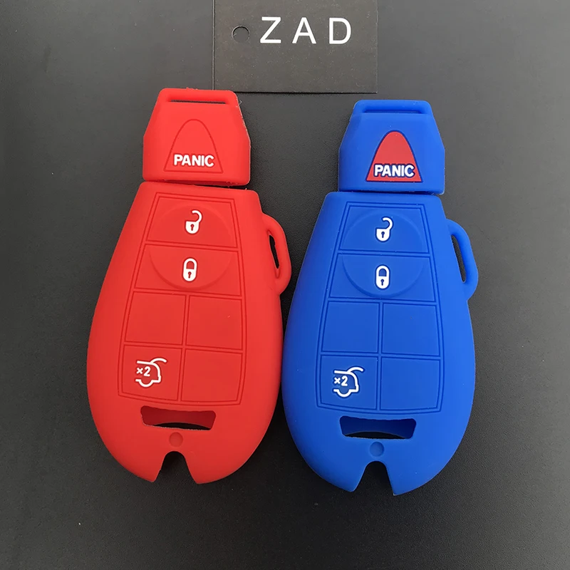 Силиконовый чехол для автомобильного ключа ZAD Jeep Commander Grand Cherokee Dodge Chrysler защитная