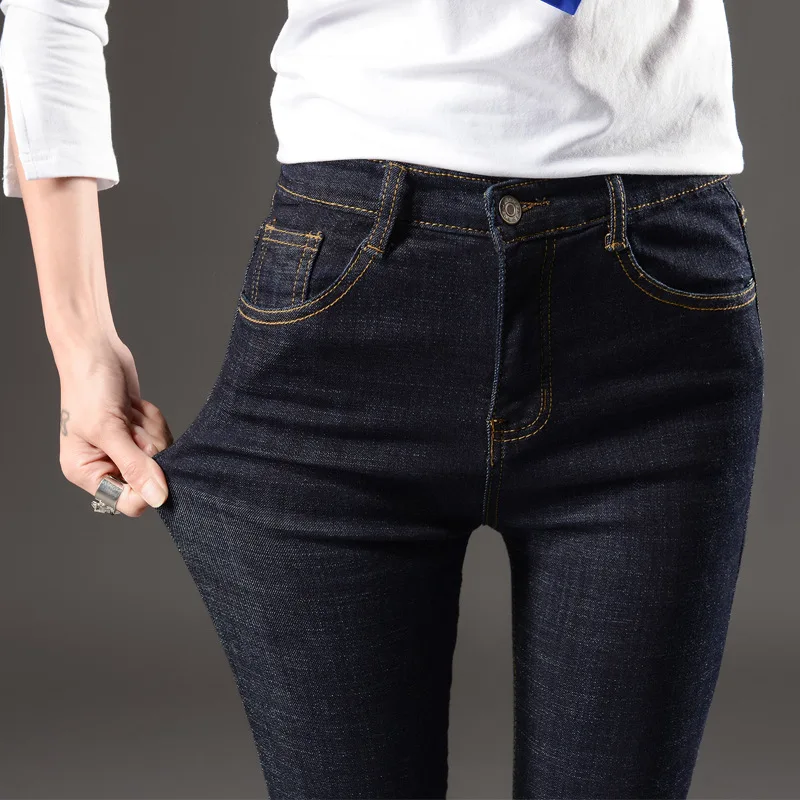 Женские джинсы-карандаш в стиле ретро облегающие джинсы с завышенной талией