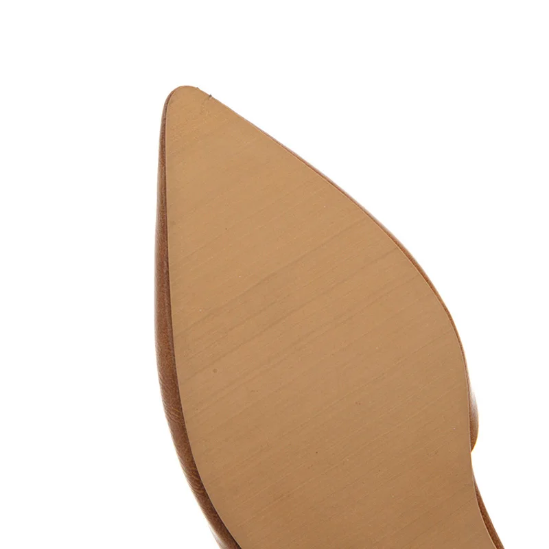 Босоножки женские с острым носком пикантные модные туфли на низком каблуке