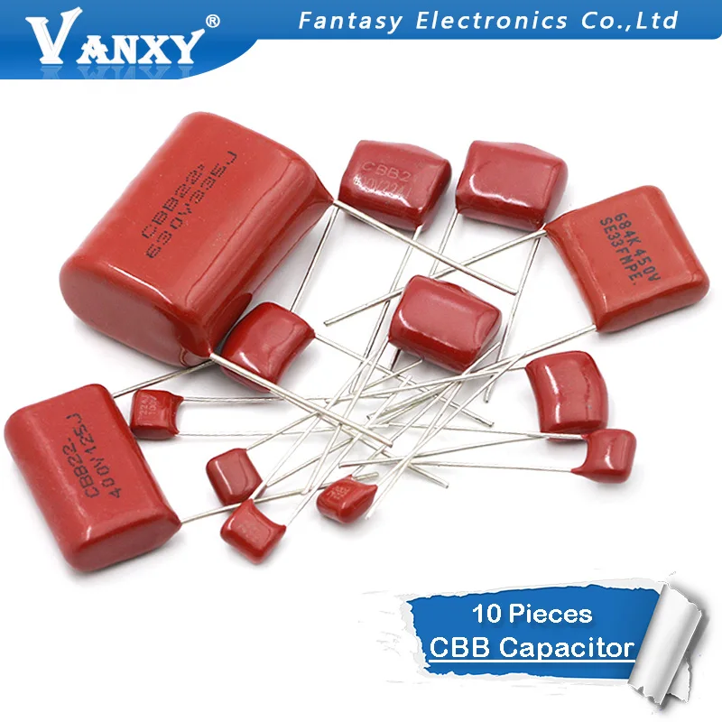 10 шт. 100V471J 2000V104J 250V225J 250V475J 400V104J 400V684J 450V225J 450V105J 630V223J CBB полипропиленовый пленочный