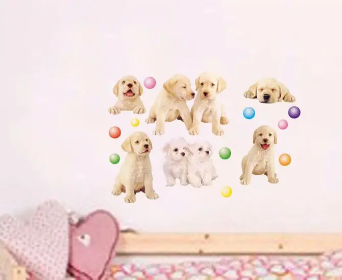 Бесплатная доставка Горячий золотистый ретривер собака наклейки на стену