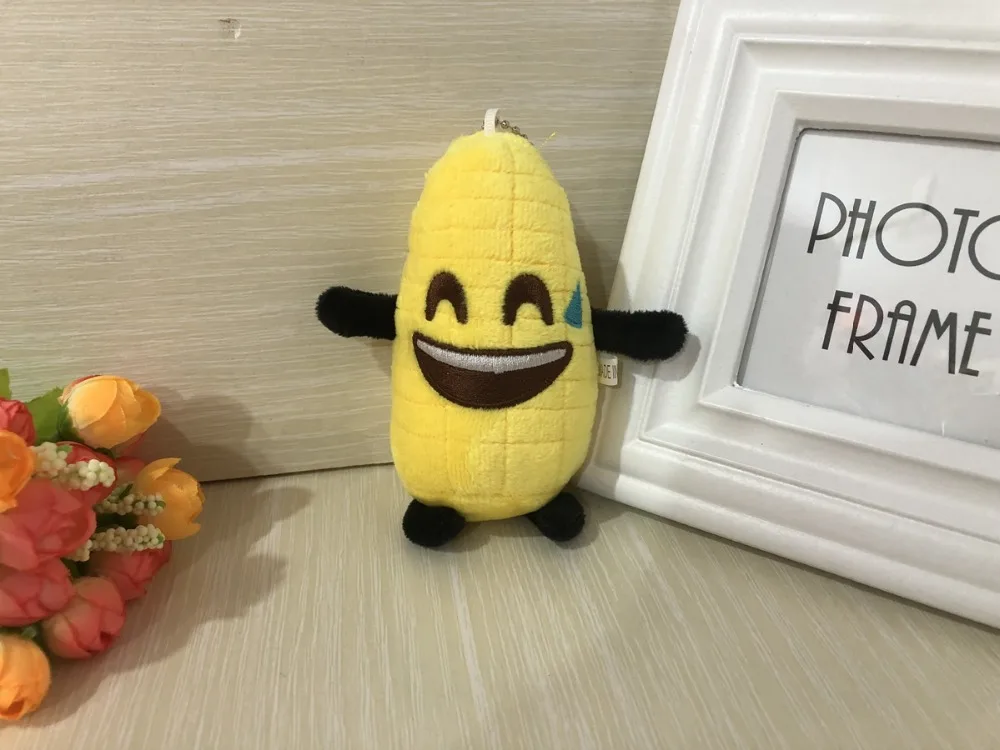 12 см Kawaii кукурузный меховой шарик-подвеска мягкий мультфильм 5 стилей Экспрессия Кукуруза чучела кукла-брелок для ключей сумка игрушки-брелоки детские подарки на день рождения