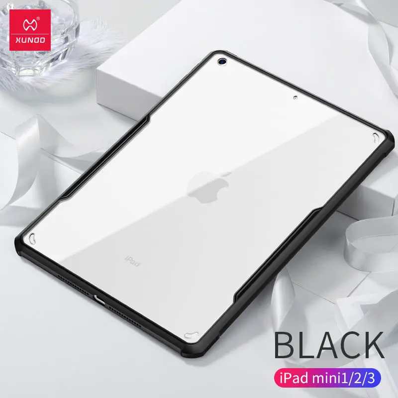 XUNDD защитный чехол для планшета для нового iPad Pro 11 12,9 9,7 10,2 10,5 дюймов mini 12345 air2 с подушками безопасности противоударный чехол s - Цвет: Black-iPad mini123