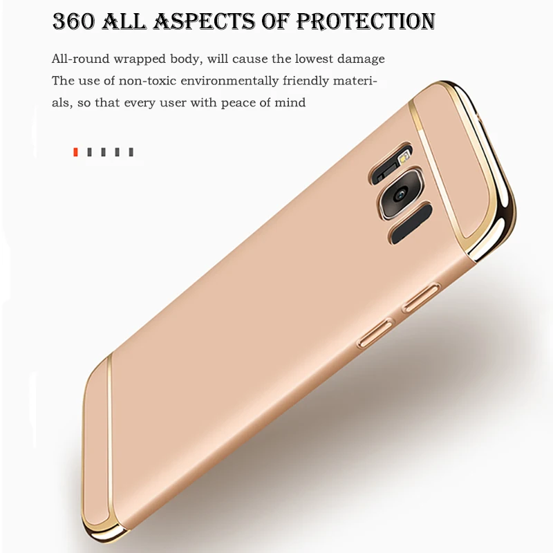 LuckGuard Мода Роскошный Чехол Для Samsung Galaxy S8 Плюс 3in1 Жесткий ПК Ультра Тонкий
