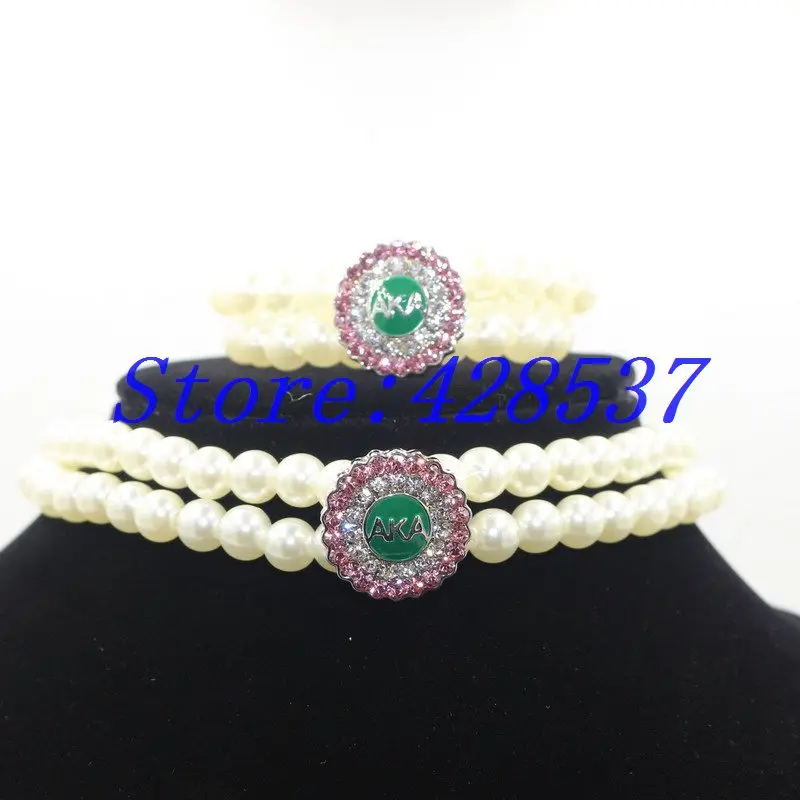 Бесплатная доставка AKA греческое братьев Альфа Капа зеленая эмаль белый розовый
