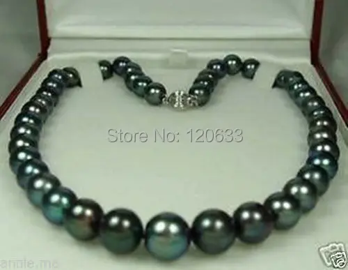 Женская бритва подарок ювелирное изделие 9 10 мм черный Таити жемчужное ожерелье