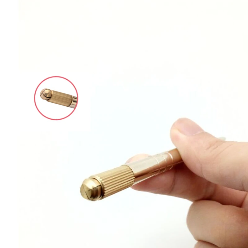 Золотистая ручная ручка для татуажа бровей Перманентный макияж микроблейдинг с 2