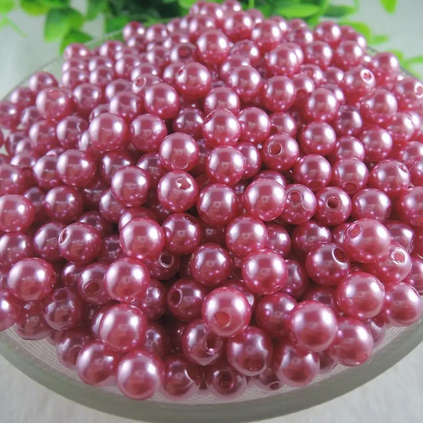 5 размеров бусины из АБС-пластика имитация жемчуга оптовая продажа круглые