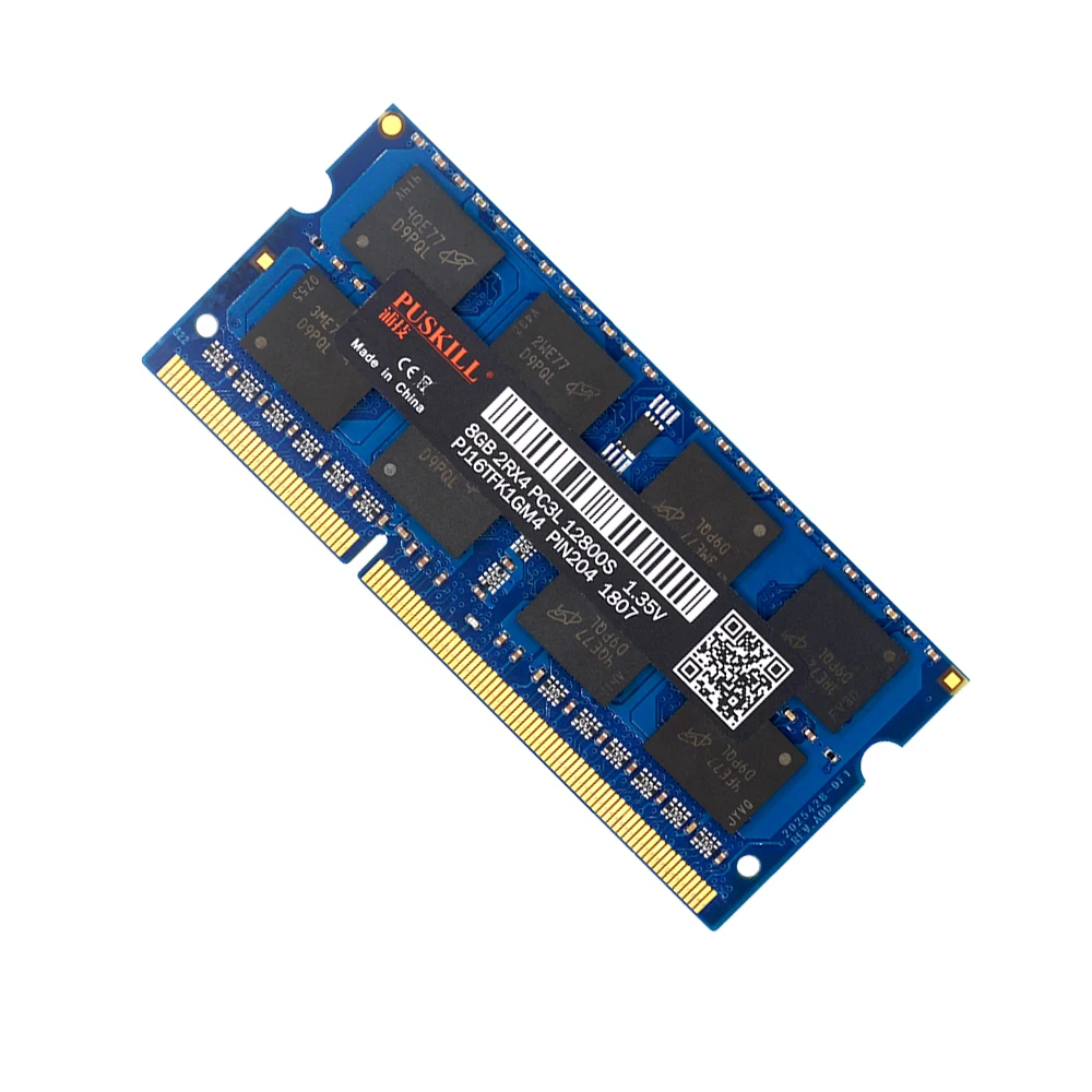 Памяти ноутбука DDR3 8 GB 1600 MHz PC3L 204Pin 1,35 V без ecc ram