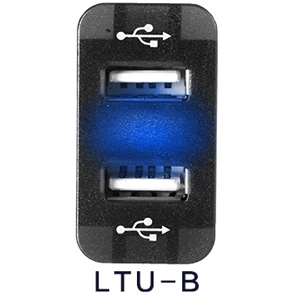 LTU-B Прямые продажи, зарядное устройство USB Voiture, 12, 24 В, светодиодный, быстрый, автомобильный, USB разъем, зарядное устройство для Suzuki sx4, Carregador De Delular, 5 В, 2,1+ А, вход - Название цвета: LTU-B