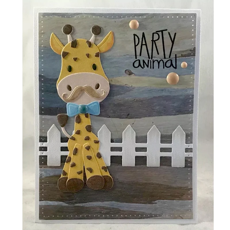 Весенние животные зебра и Жираф Лев дерево металлические трафареты для пресс-формы для DIY Скрапбукинг тиснение открытка с украшениями ремесла высечки