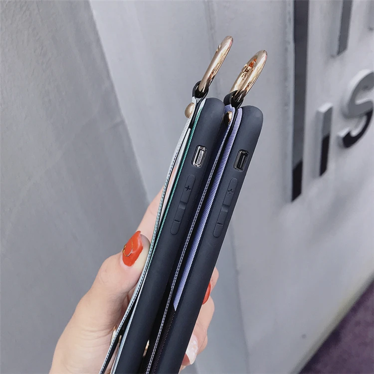 Темный стиль абстрактная графика плед чехол для телефона для iPhone XS XR XS Max X 6 7 8 Plus TPU мягкая задняя крышка с ремешком на запястье