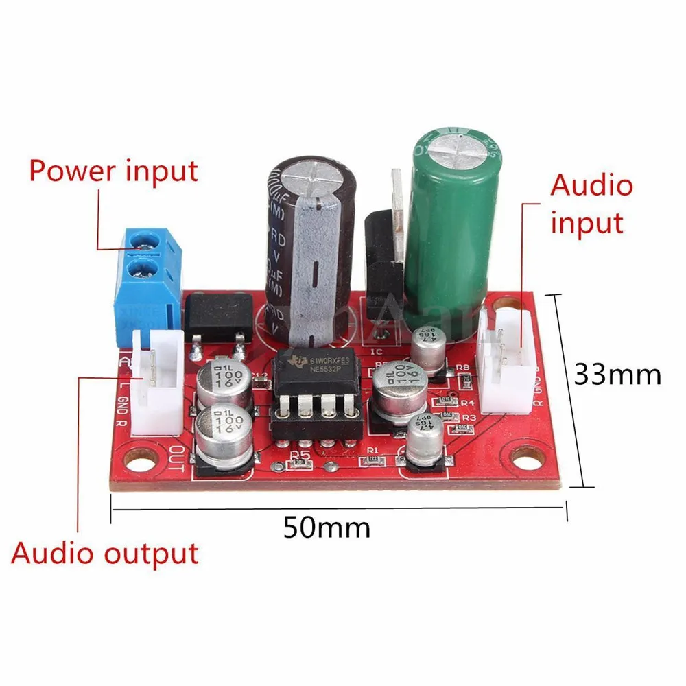 NE5532 аудио OP AMP микрофонные усилители с движущейся катушкой предварительно