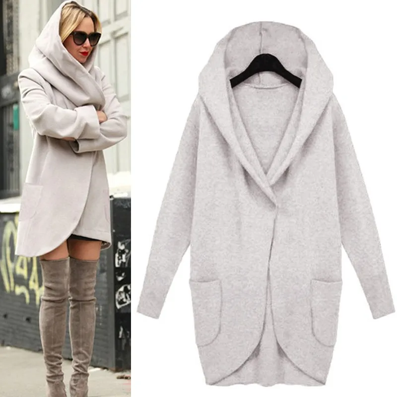 2017 New Autumn High Fashion Trend Street Women's Wool Blend Trench Coat Casual Long Outerwear Loose Clothing For Lady | Женская