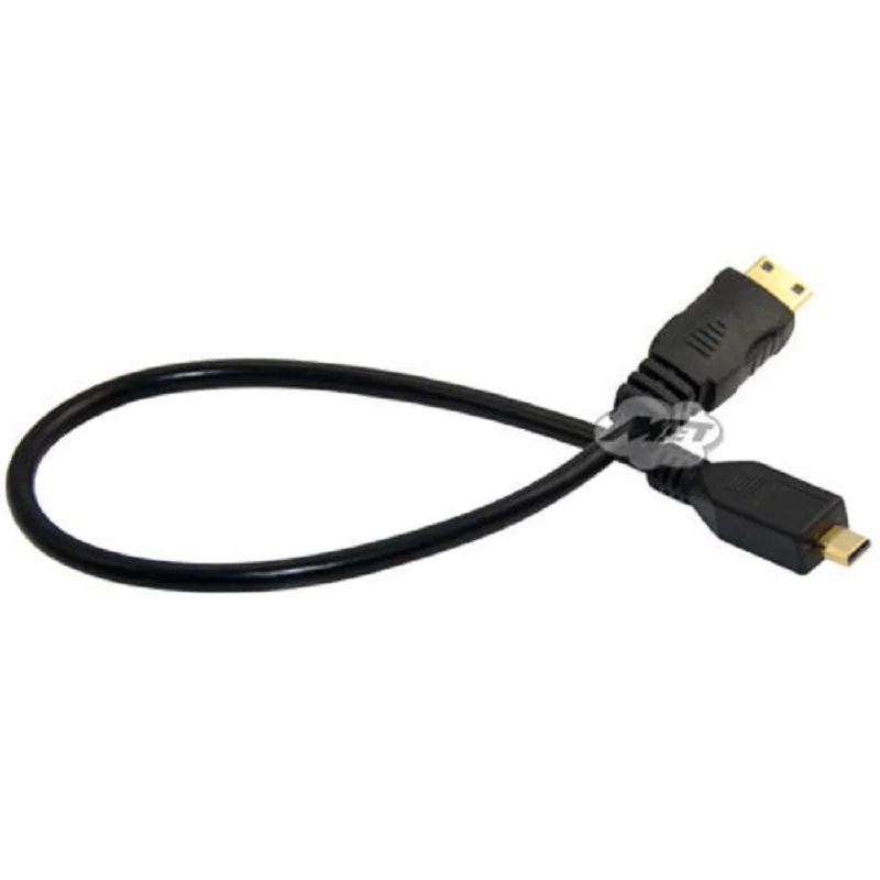 DANSPEED 30 см 1 фут микро HDMI к мини HDMI мужчин и женщин видео конвертер кабель Шнур ТВ соединительный кабель