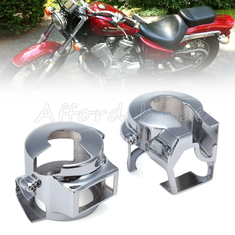 Алюминиевый хромированный корпус для Руля Мотоцикла 2 шт. чехол Honda Shadow 600 Vt 750 Spirit