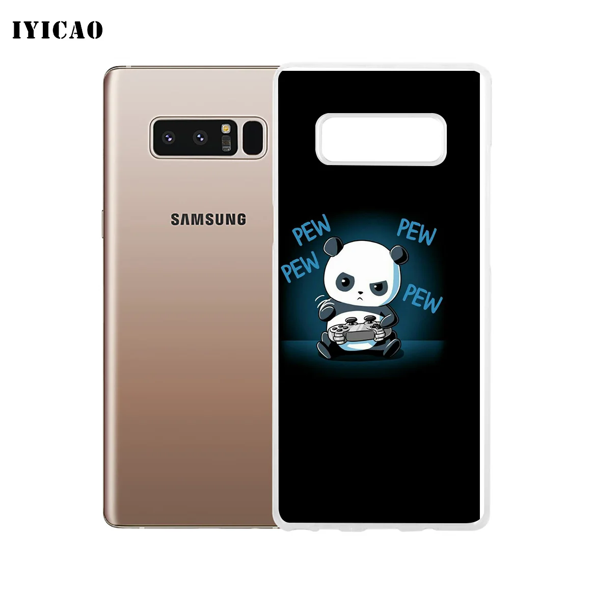 IYICAO со смешным рисунком панды Мягкий силиконовый чехол для телефона samsung A5 A6 плюс