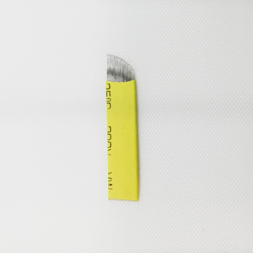 10шт постоянный Макияж микроблейдинг бровей Иглы изогнутые лезвия 21Pin работы