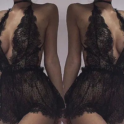 2017 сексуальное кружевное цельное женское нижнее белье с открытой спиной и