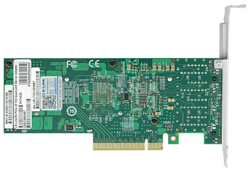 Сетевая карта LR-LINK 9804BT 10Gb Nic Ethernet, четырехпортовый сетевой адаптер PCI-Express Lan, совместимый с Intel X710-T4