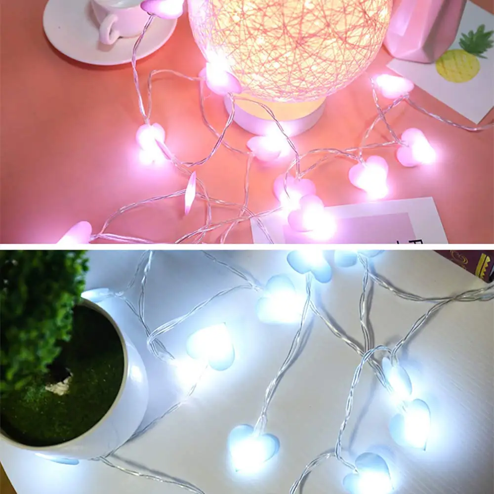10 светодиодный s 20 светодиодный s 40 светодиодный s Love Heart Свадебный светодиодный Сказочный фонарь Романтические свадебные вечерние гирлянды освещение