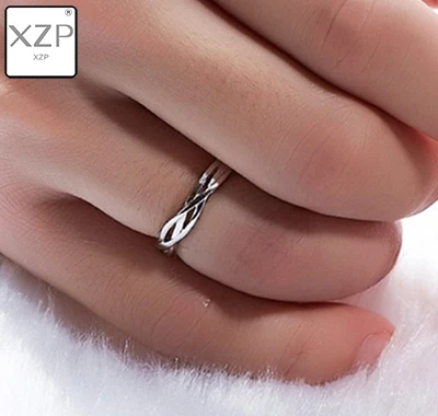 Men 18mm XZP S925 Циркон регулируемое кольцо полые бесконечные влюбленные пары кольца для мужчин и женщин обручальные свадебные Ювелирные изделия Подарки - Цвет основного камня: Men 18mm