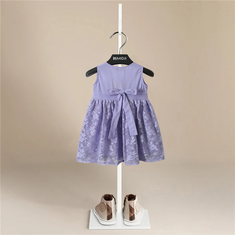 Акция! Кружева платье девушки летнее с v-образным вырезом без рукавов хлопок