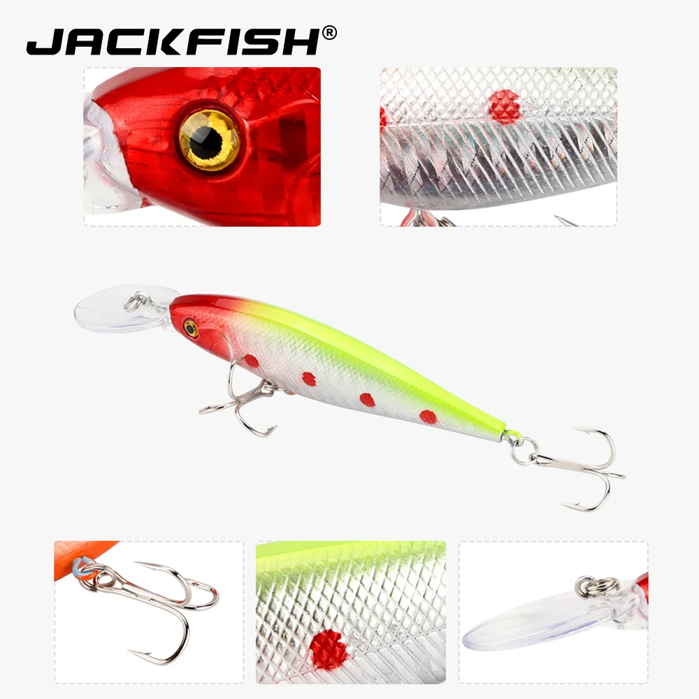 JACKFISH искусственная приманка 10 шт./лот рыболовная свимбейт кренкбейт жесткая г/9