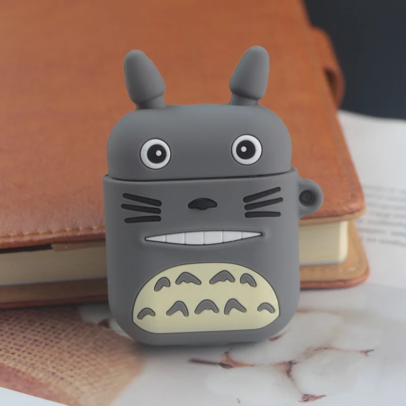 Totoro Милый мультяшный чехол для AirPods, противоударный защитный силиконовый чехол для наушников Apple, аксессуары для зарядного устройства - Цвет: Totoro