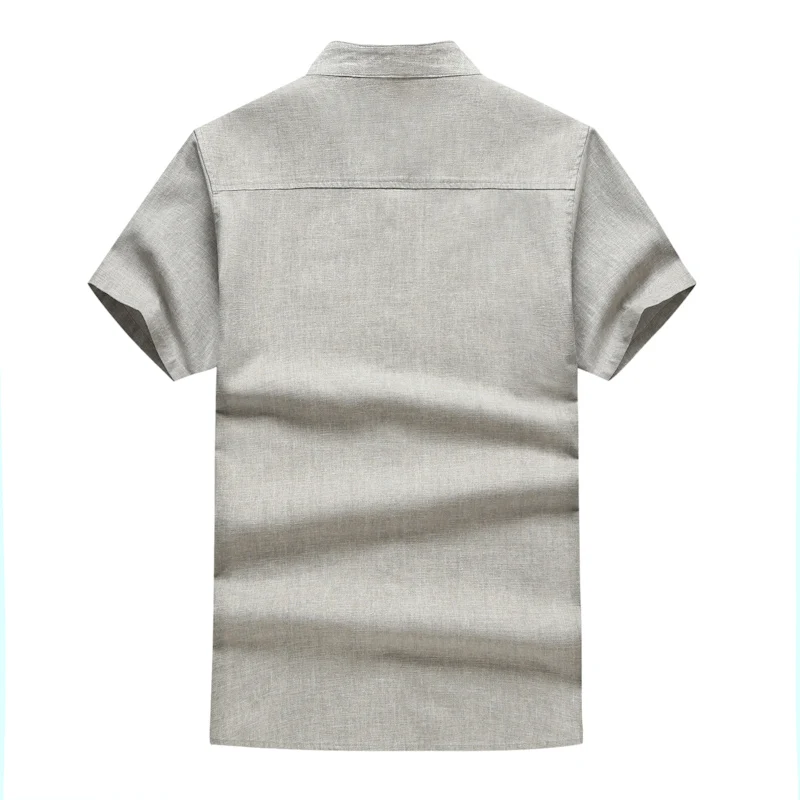 8XL 7XL 6XL весенние мужские повседневные рубашки хлопчатобумажные серые цвета