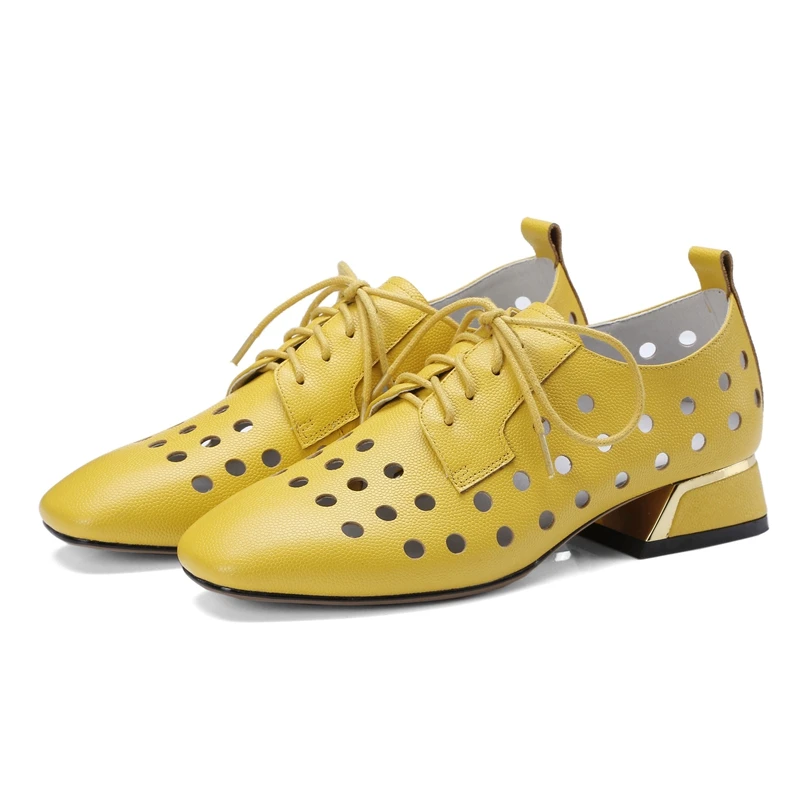 Модные женские туфли лодочки сандалии на низком каблуке лето осень вырезами