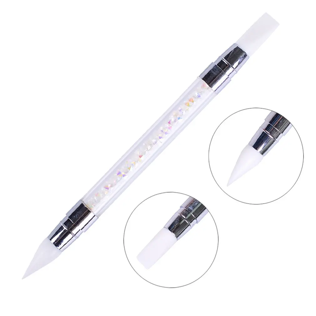 

Nail Double-Head Silicone Pen Point Drill Multi-Purpose Silicone Pen Tool