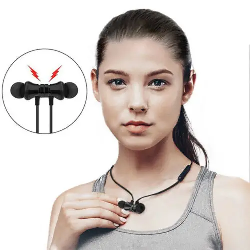 Магнитная bluetooth-гарнитура с креплением на шею беспроводные Bluetooth 5 0 стерео