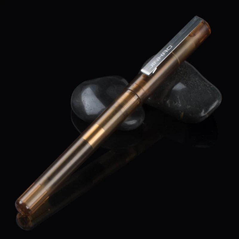 JINHAO 991 красная прозрачная матовая цветная перьевая ручка с тонким наконечником