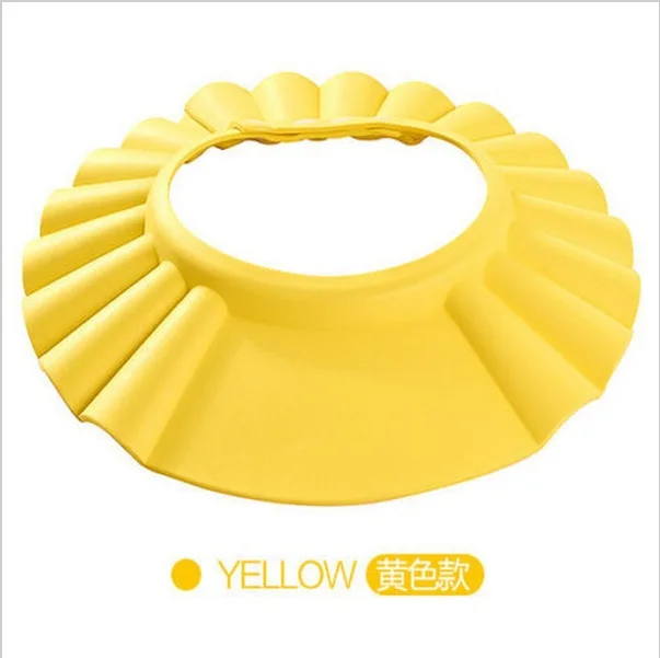 Shampoo Cap Waterproof Hat Soft Baby Kids Shampoo Bath Shower Cap Adjustable Baby Shower Hat Baby Shampoo Cap Wash Hair Shiel - Цвет: Gold