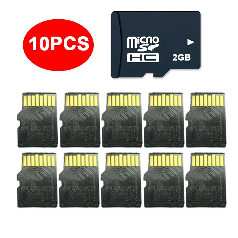 2GB-TF-B001 10PCS Рекламная карта памяти 10 шт. 128 МБ 256 МБ 512 МБ 1 Гб 2 Гб черные tf-карты TransFlash Micro Digital Secure SD Kaart 1G Прямая поставка - Емкость: 2GB-TF-B001 10PCS