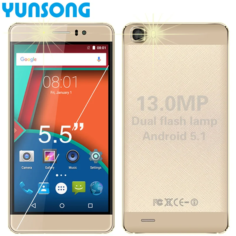 Original brand YS7pro 13MP camera 5.5inch Smartphone MTK6580 telephone Quad Core Dual Sim Cell Phone celular Unlock Mobile | Мобильные