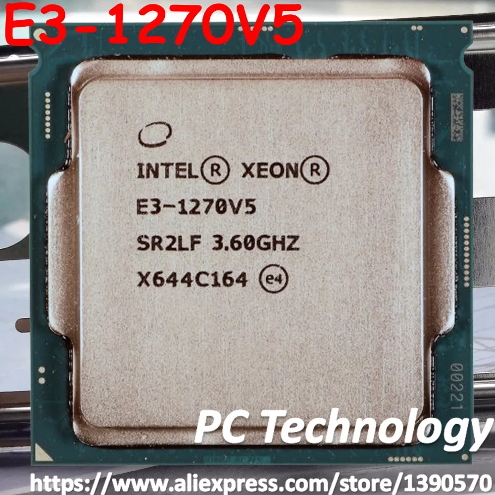 Оригинальный процессор Intel Xeon E3 1270V5 SR2LF 3 60 ГГц 8M 80 Вт LGA1151 1270 V5 четырехъядерный