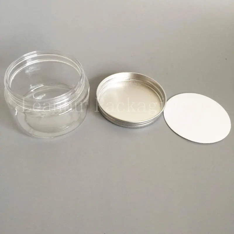 Прозрачный пустой круглый контейнер для косметики прозрачный пластиковый банка