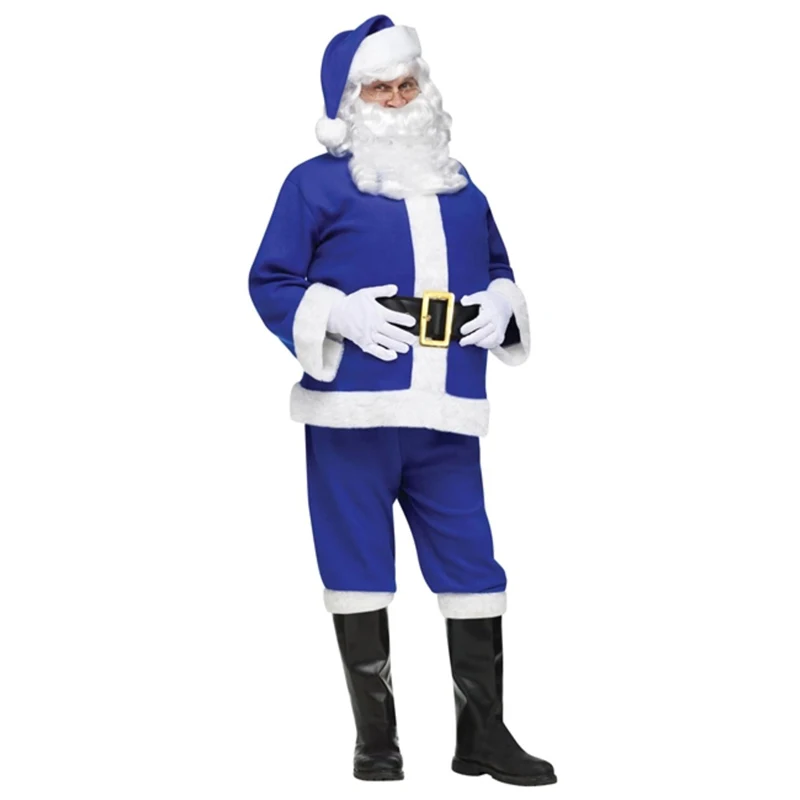 2017 новогодний костюм для мальчиков рождественские костюмы Санта Клауса Мужская