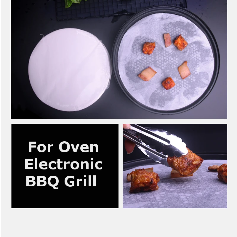 100 шт. антипригарная круглая бумага для пергамента диаметром 6/8/10 дюйма бумажные