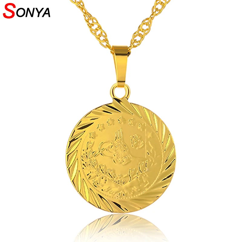 Ожерелье SONYA с турецкой монетой для женщин ювелирные изделия арабскими Монетами