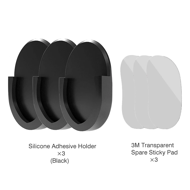 3 Black 3 Pad Yianerm PopStand автомобильный держатель, аксессуар, силиконовая наклейка, расширяющаяся подставка и держатель для телефона, крепление на приборную панель - Цвет: 3 Black 3 Pad
