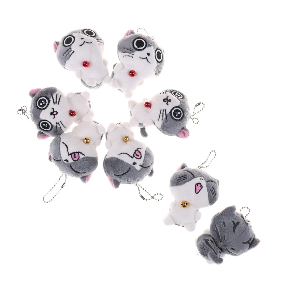 Милый мини улыбающееся лицо кошка брелок кулон Kawaii качество детские плюшевые