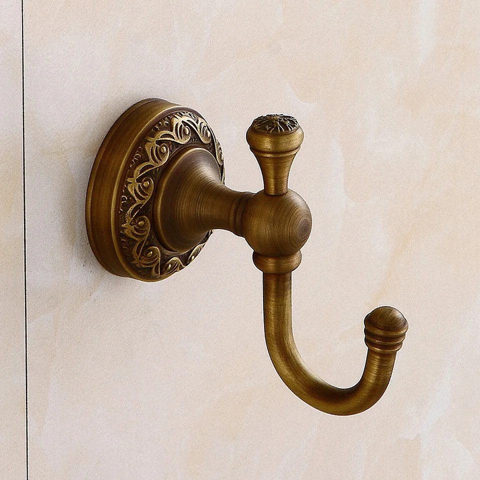 Винтажные крючки для халата латунная фурнитура ванной комнаты одинарный крючок