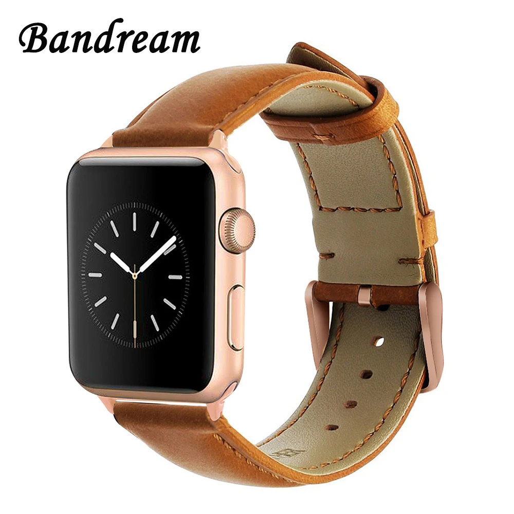 Итальянский винтажный кожаный ремешок для iWatch Apple Watch SE 38 мм 40 42 44 серия 6 5 4 3 2 1 на
